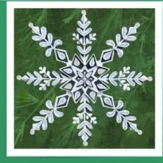 Quilling Card Snowflake on Pine