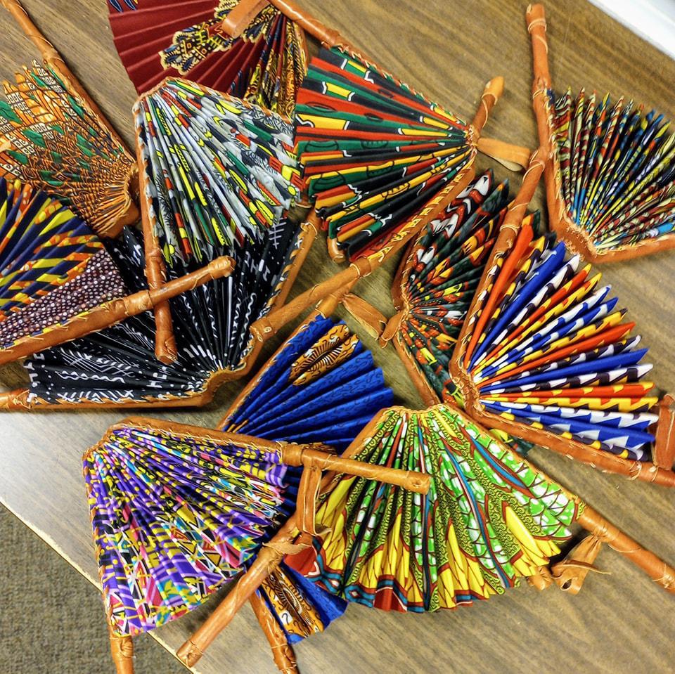 African Fabric Fan
