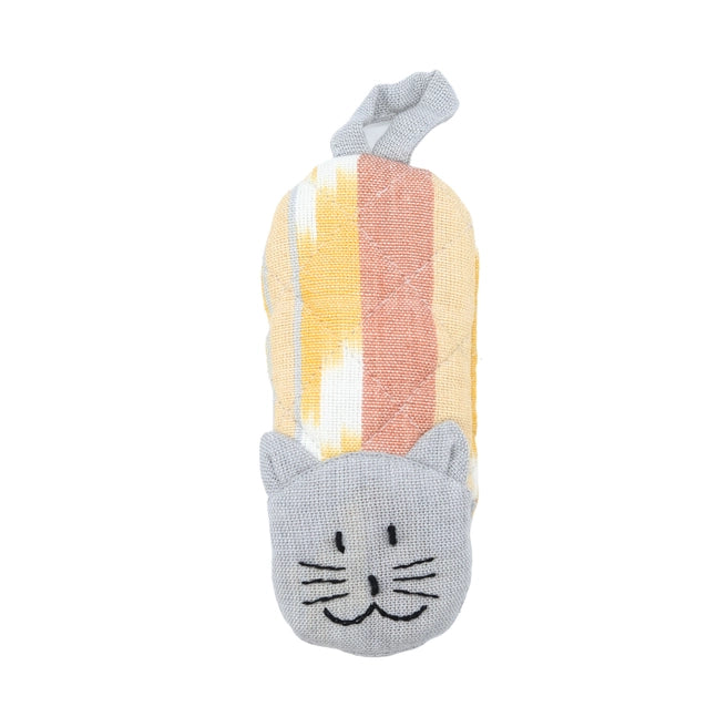 Striped cat-shaped handle holder sedona on a white background