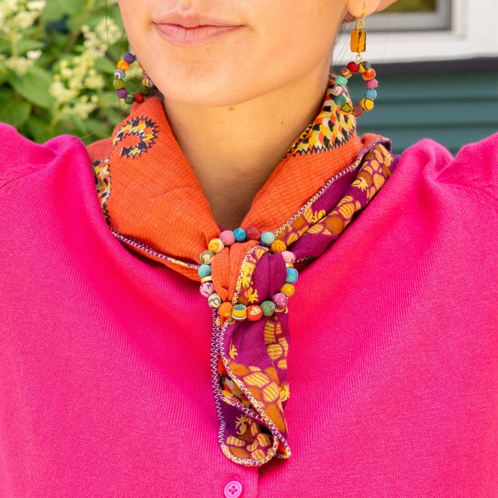 Kantha Round Bandana Slide