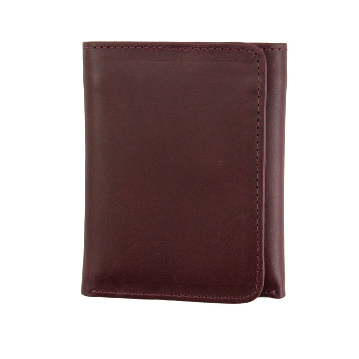 Brown leather wallet on a white background