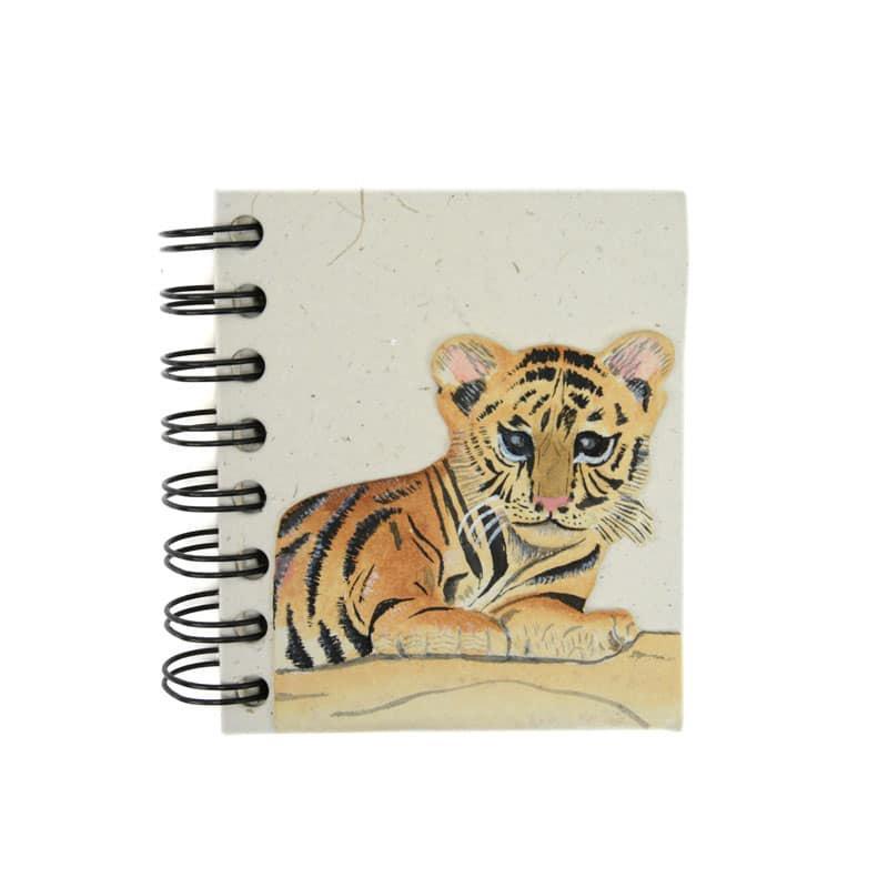 small notebook with a tiger