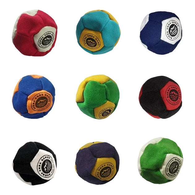 sandbag hacky sacks on a white background