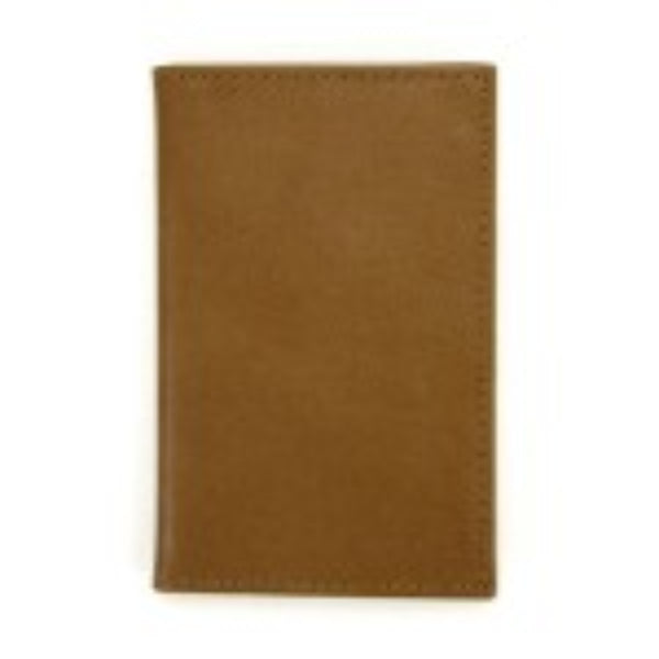 Brown leather wallet on a white background