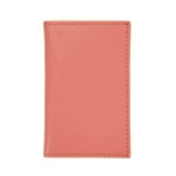 coral wallet on a white background