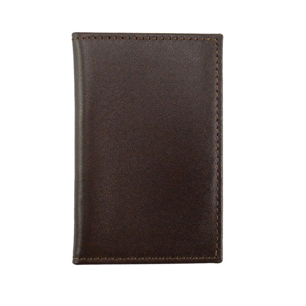 Brown leather wallet on a white background
