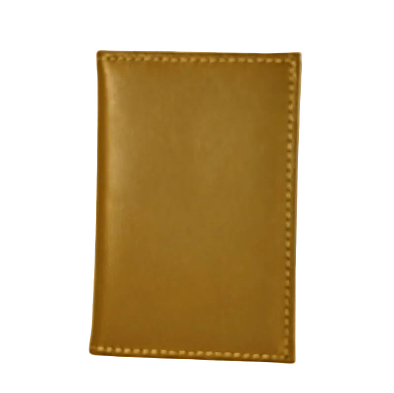 Brown leather wallet on a white background