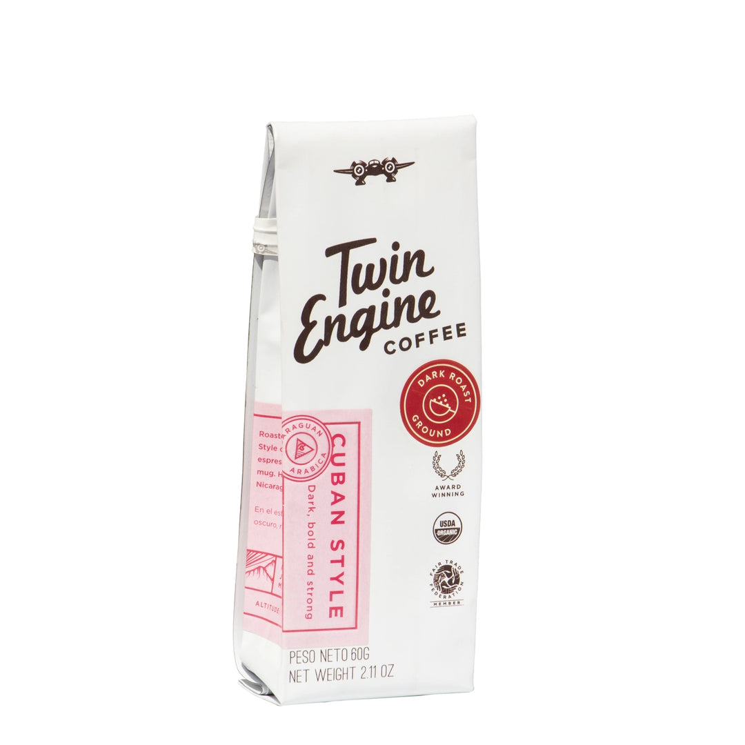Twin Engine Coffee packaging on a white background