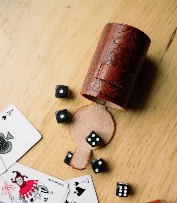 Leather Dice Cup Set of 6
