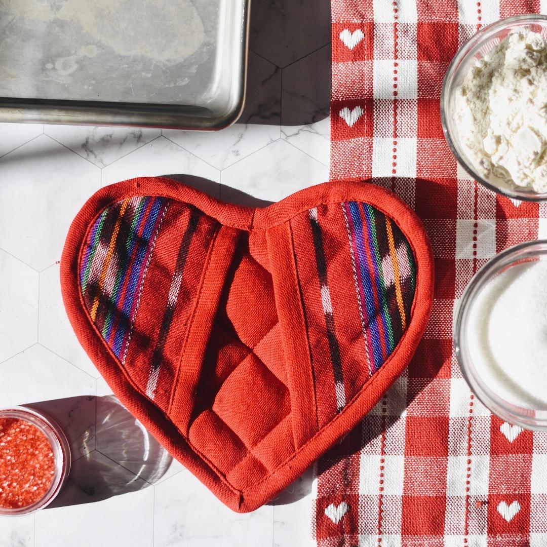 Festive Heart Pot Holder