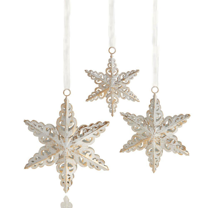 Antique White Snowflake Ornaments