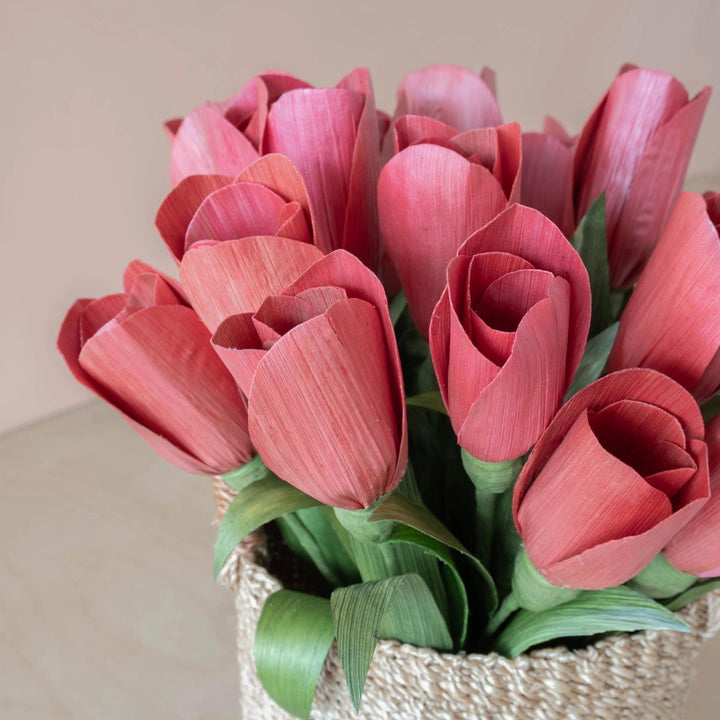 Corn Husk Tulip - Terracotta
