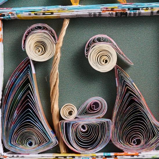 Quilled Nativity Ornament