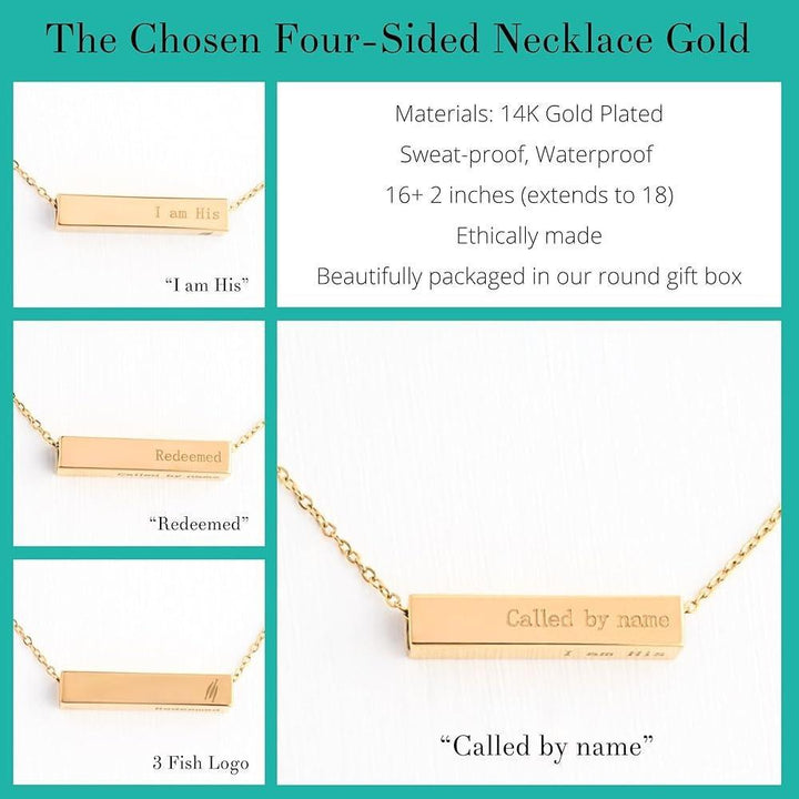 The Chosen Four-Sided Necklace Gold