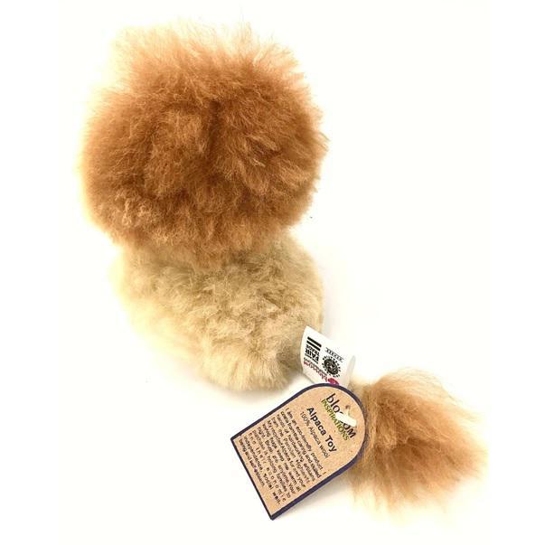 Back of a lion made from alpaca fur
