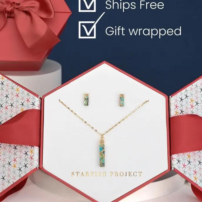 The Remarkable Turquoise Gift Set in Gold