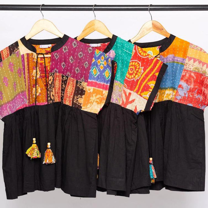 Cotton Kantha Tunic Top