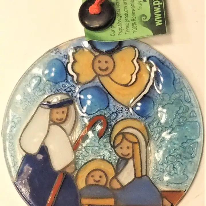 Glass Ornament - Nativity Scene