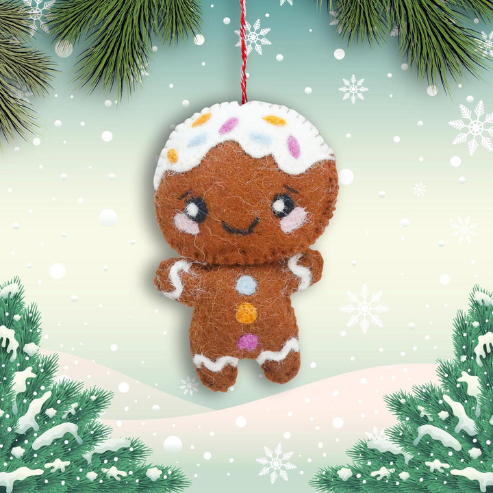 Gingerbread Man Felt Ornament