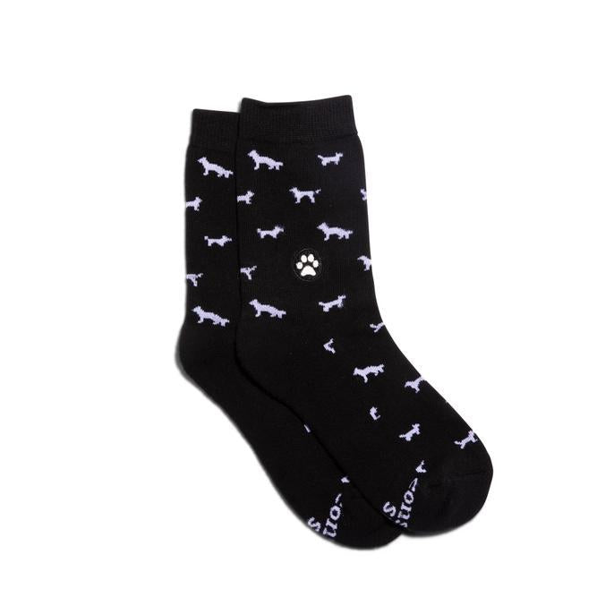 Kids Socks that Protect Dogs (Black Dogs)