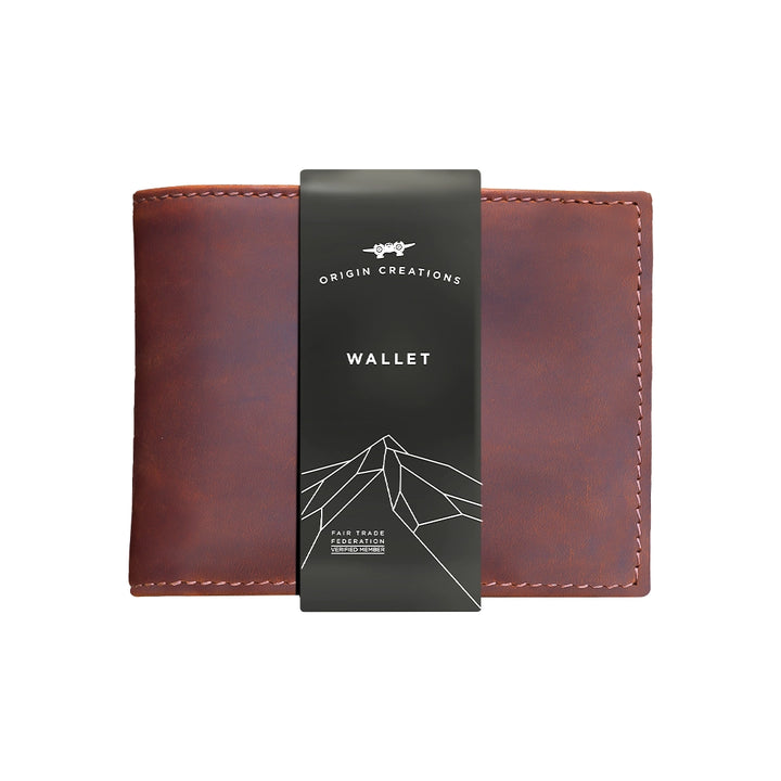Bifold Leather Wallet - Saddle Brown