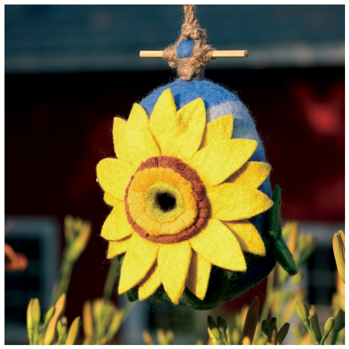 Felt Birdhouse Sunflower