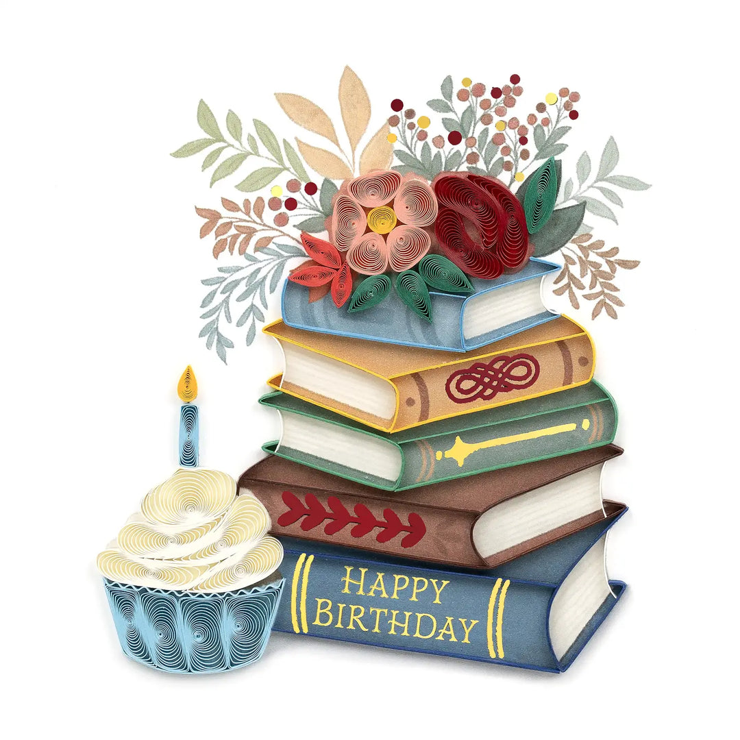 Quilling Card Books & Cupcake Birthday