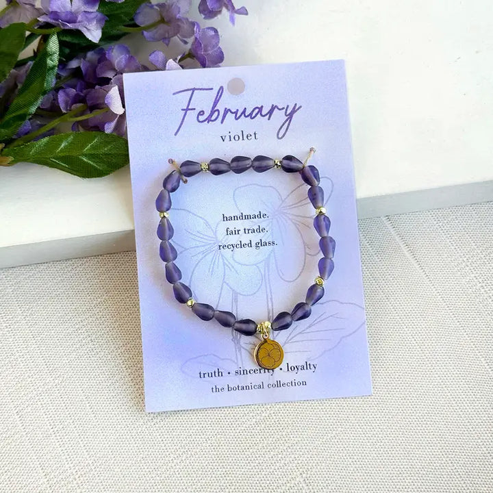 February botanical bracelet