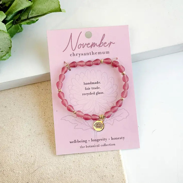 November botanical bracelet