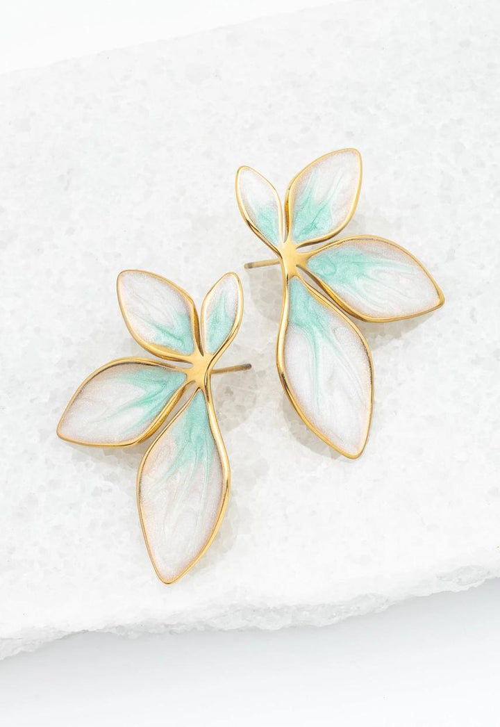 Flourish Mint Leaf Earrings