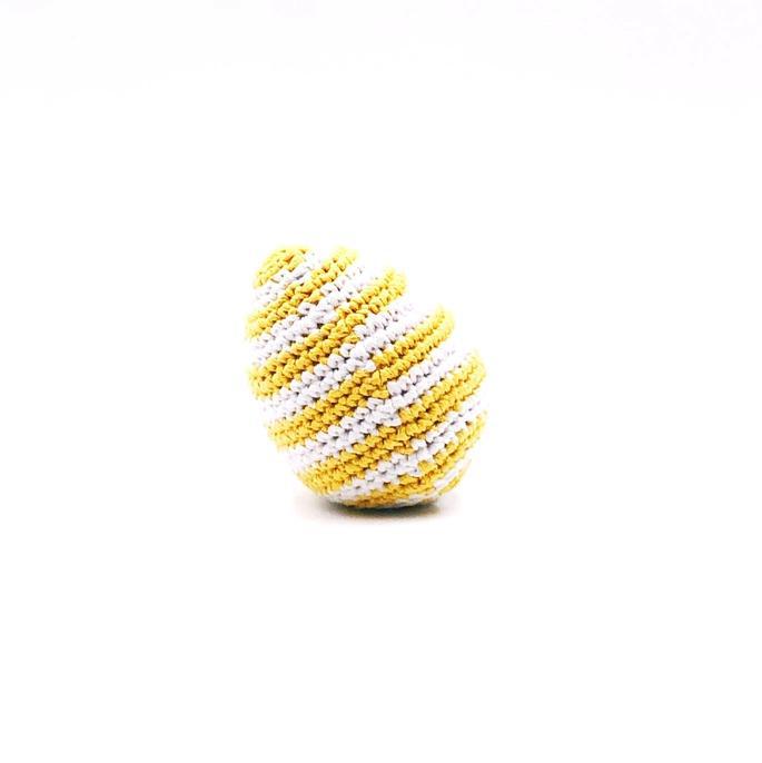 Easter Egg Baby Toy: Yellow Stripe