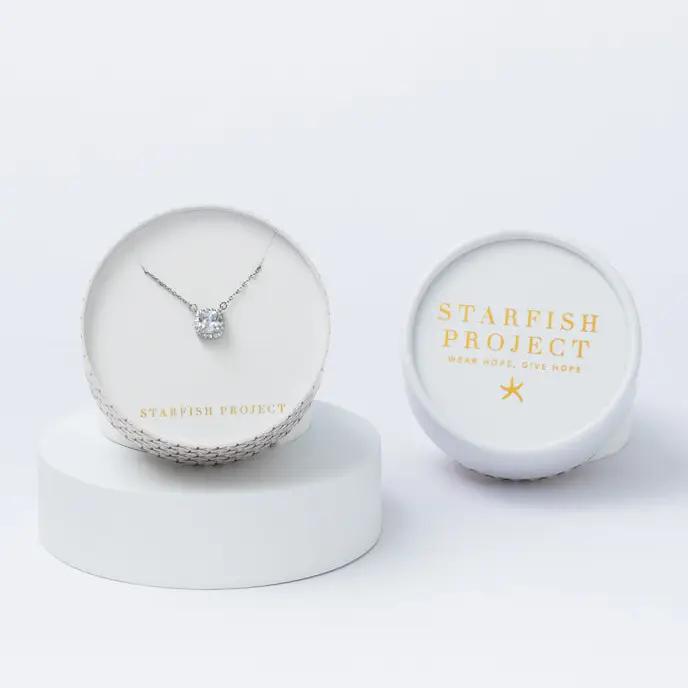 Forever Cushion-Cut Platinum Necklace