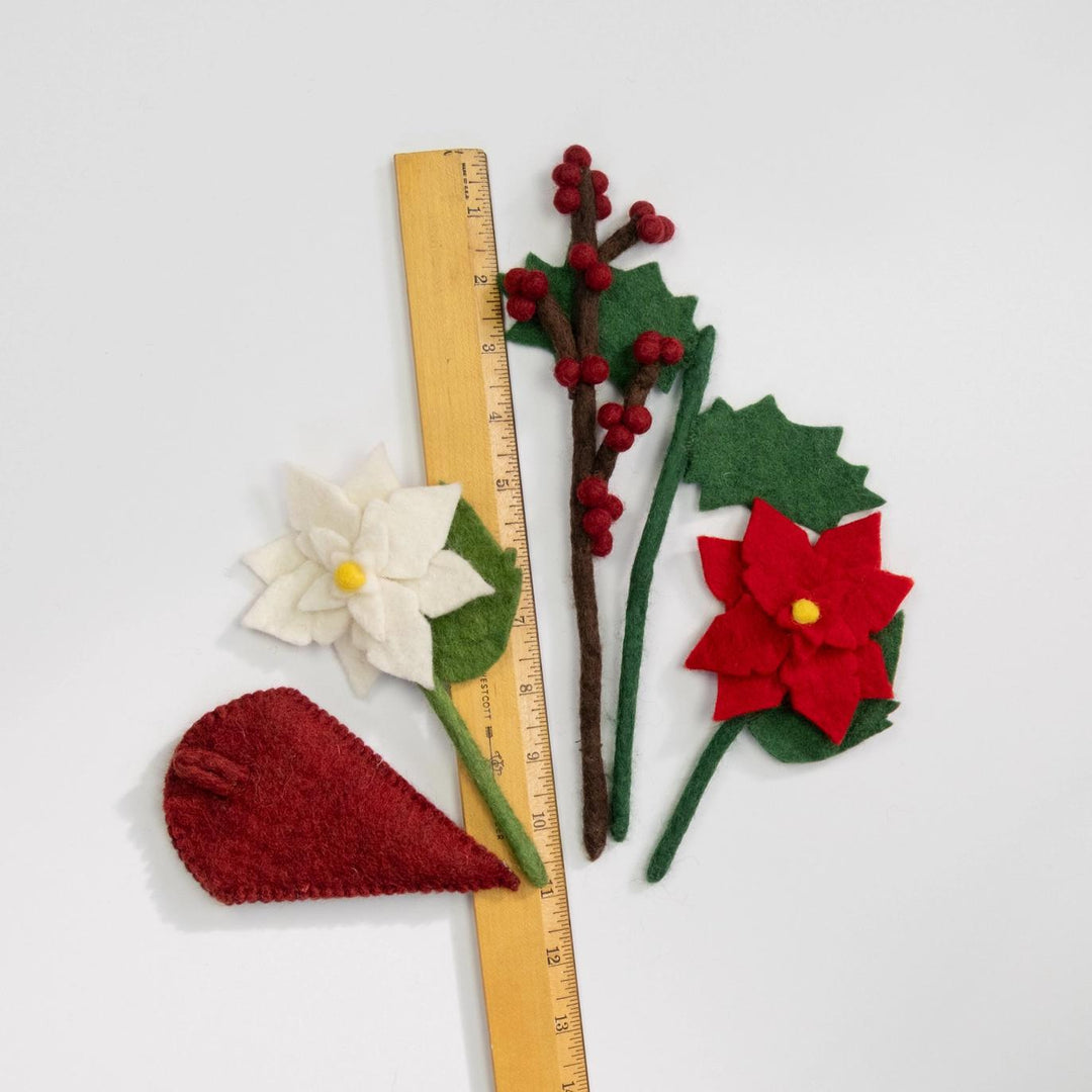 Felt Poinsettia Mini Bouquet