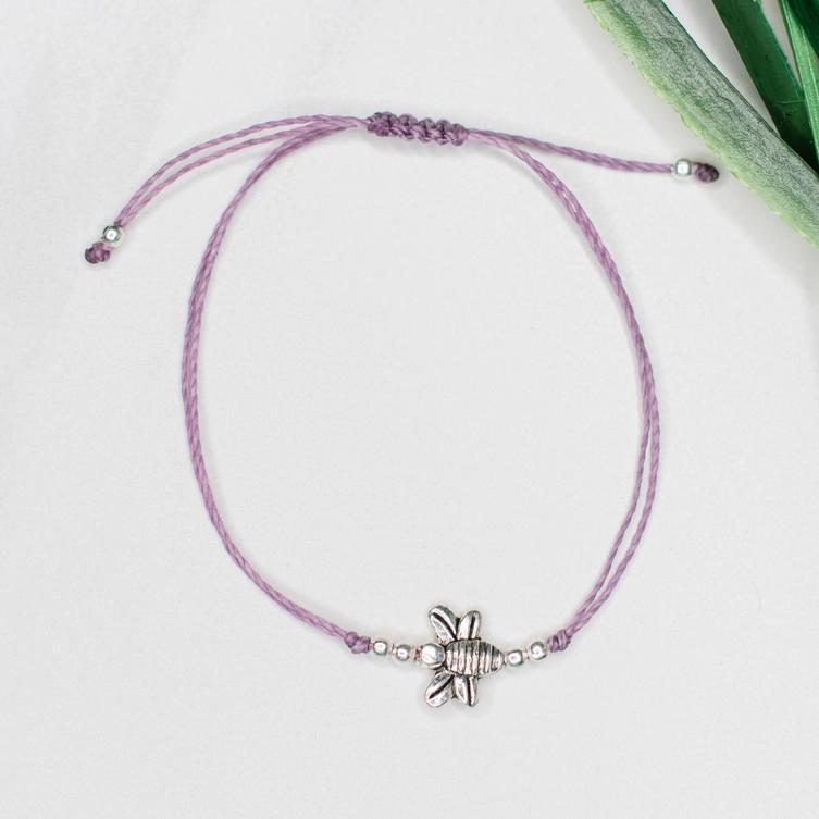 String Charm Bracelet Bee