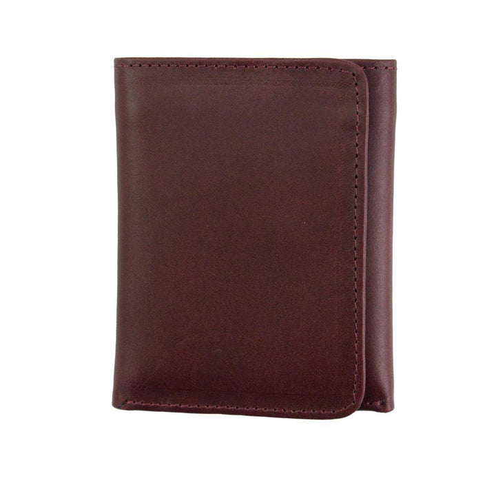 Brown leather wallet on a white background