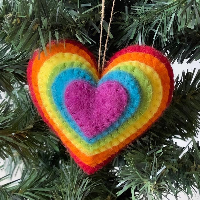 Love Burst Felt Ornament