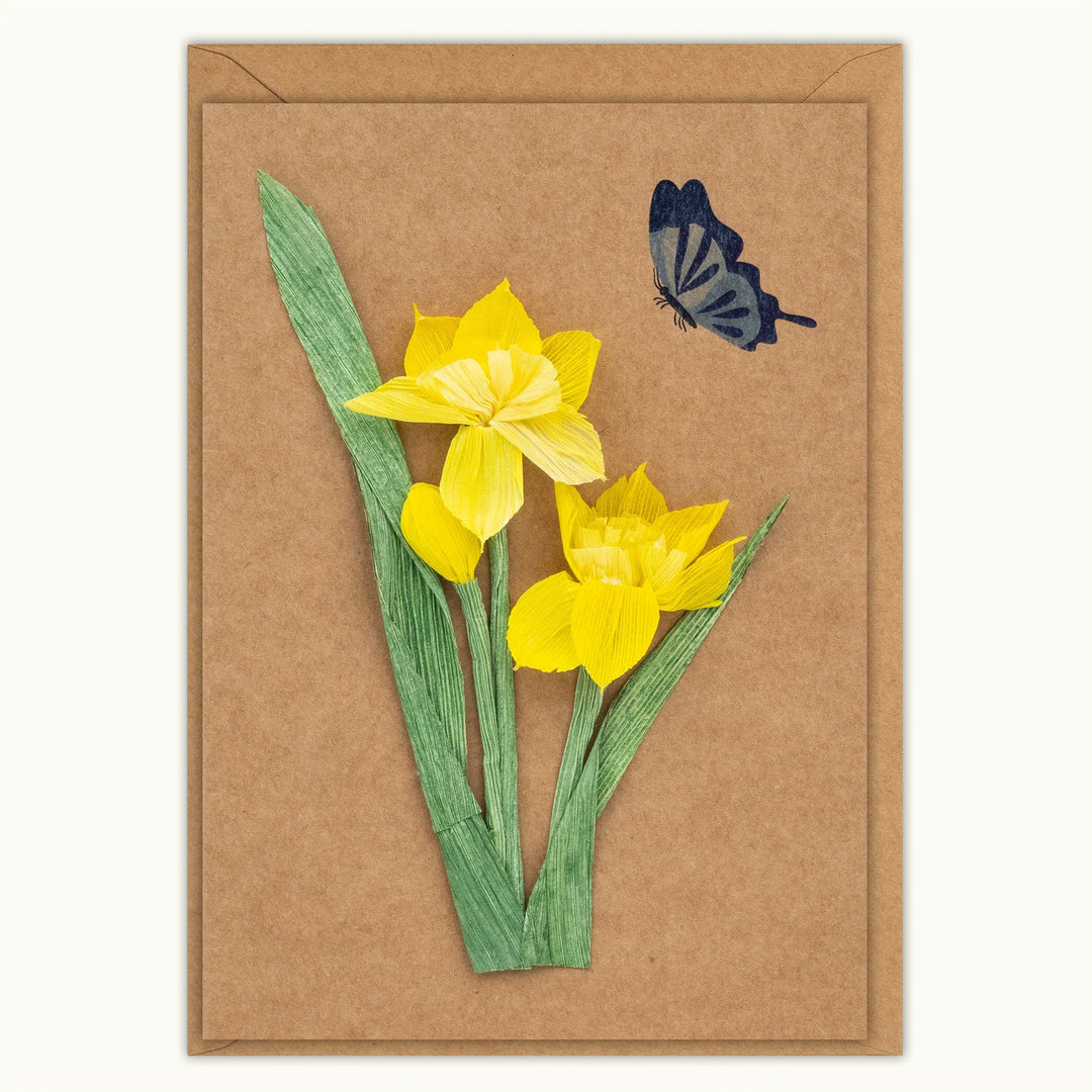 Daffodils Cornhusk Card