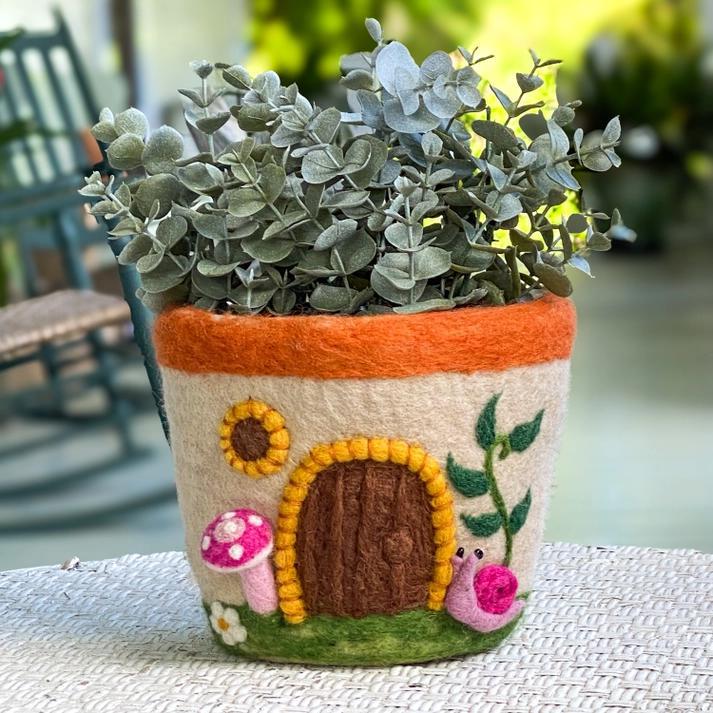 Fungi House Felt Planter