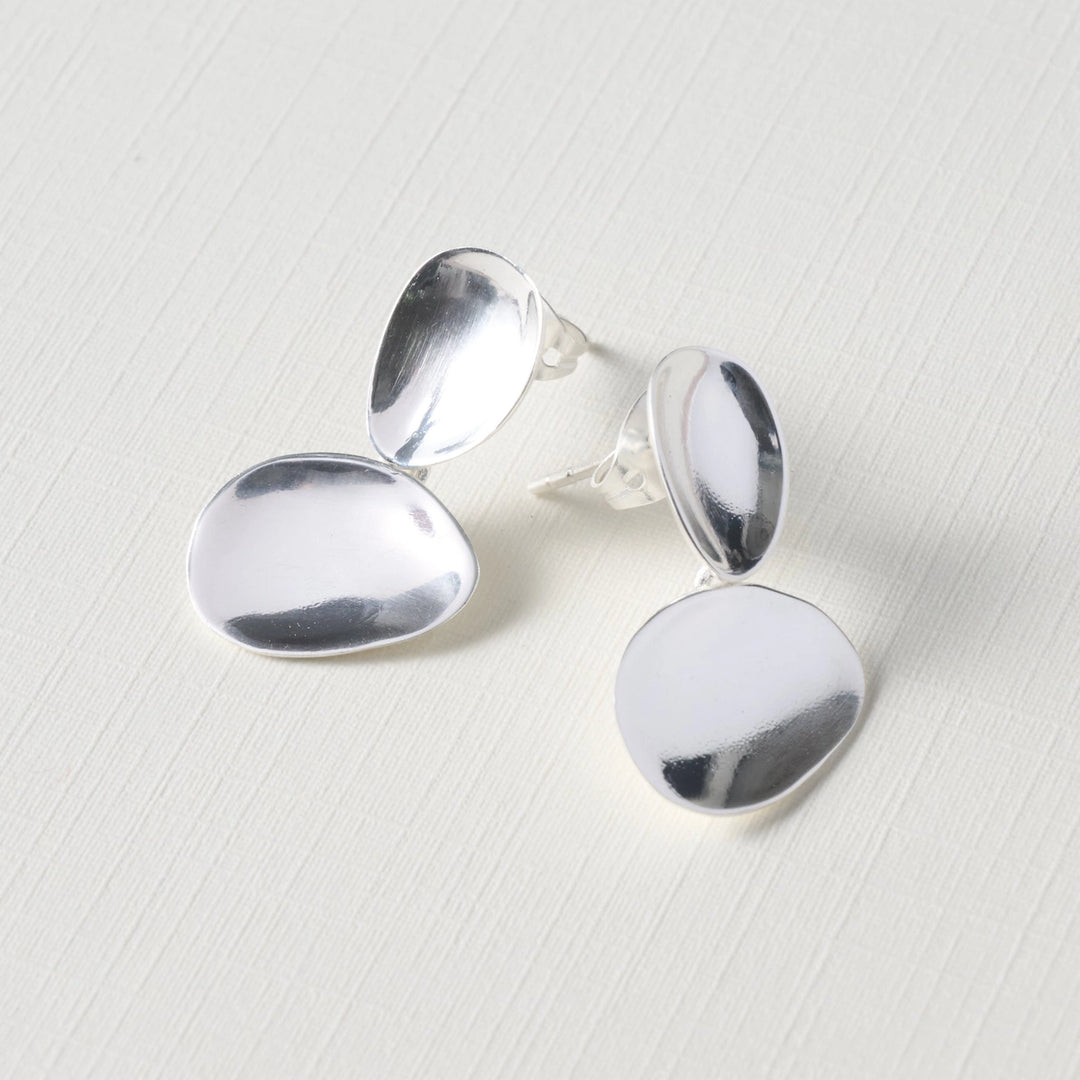 Double Curved Oval Earrings