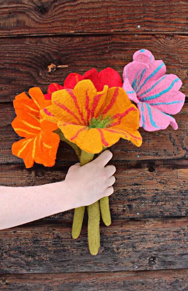Jumbo Felted Flower