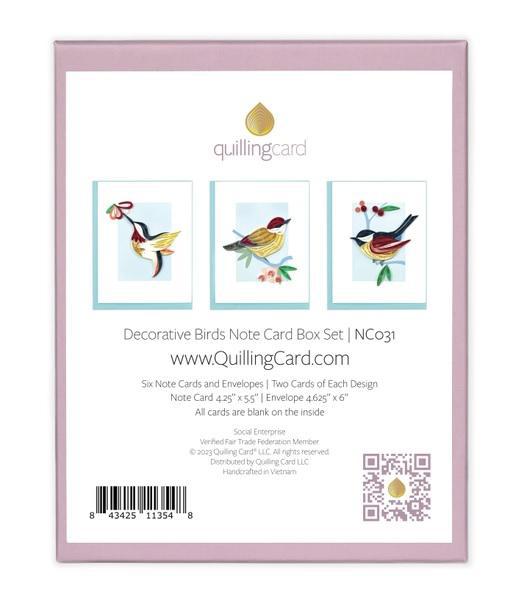Quilling Card Note Card Box Set -Birds