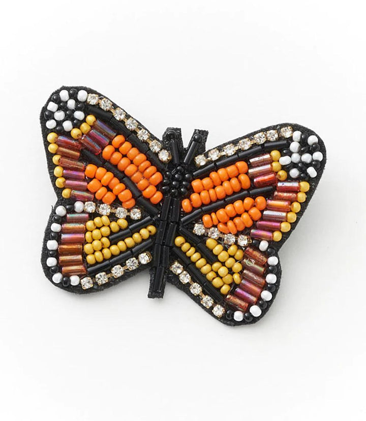 Beaded Butterfly Brooch Pin