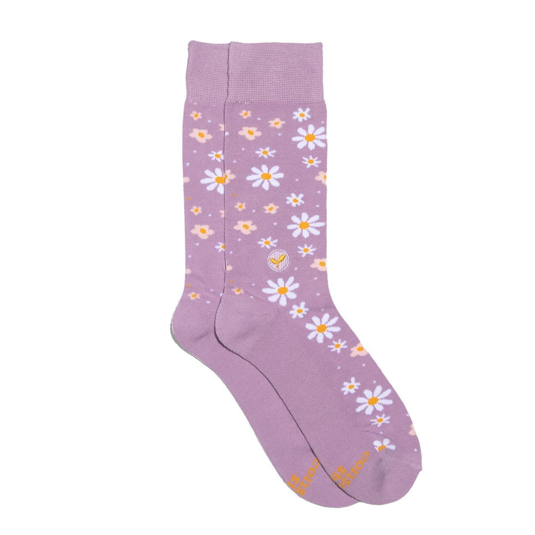Socks that Plant Trees (Lavender Daises)
