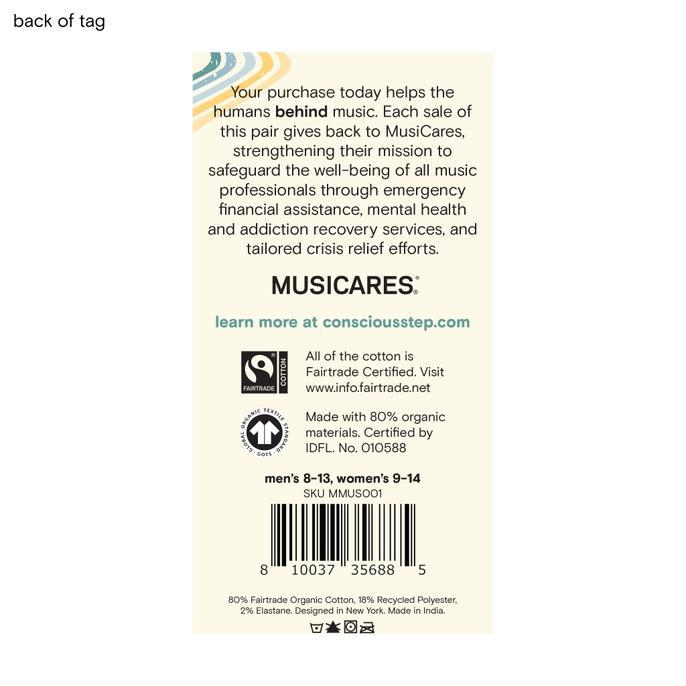 Socks that Support Music (Gray Musical Notes)