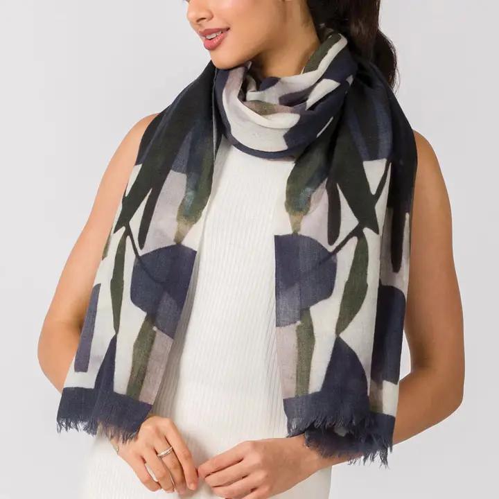 Tulip Scarf Black & Silver