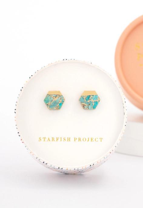 Oasis Studs in Gold