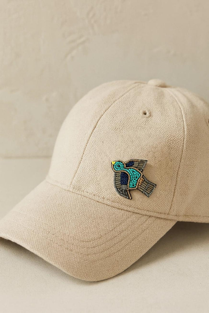 Beaded Bird Brooch Pin