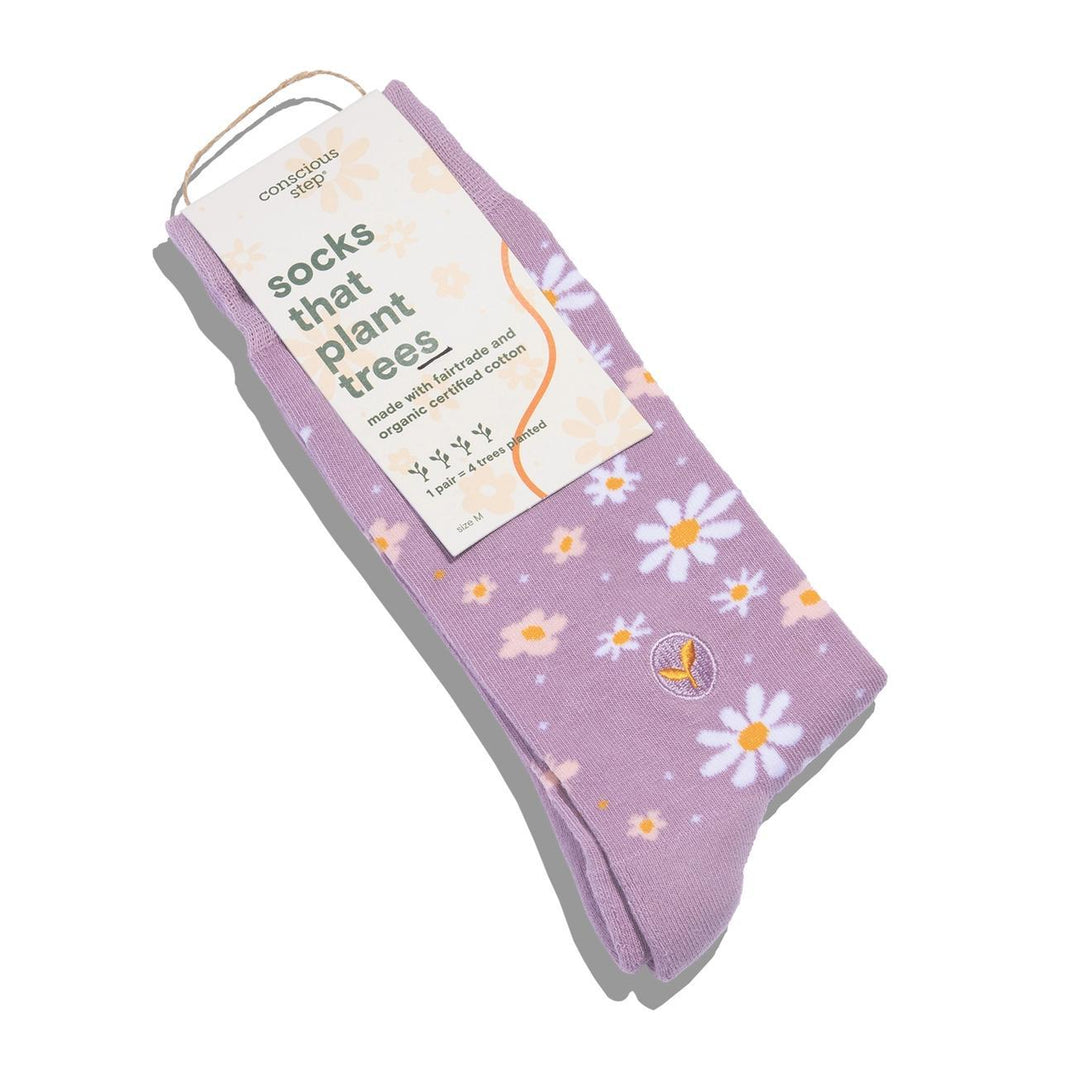Socks that Plant Trees (Lavender Daises)