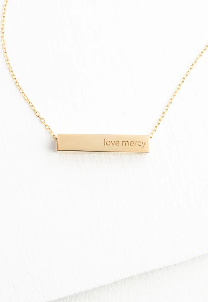 Walk Humbly Bar Necklace