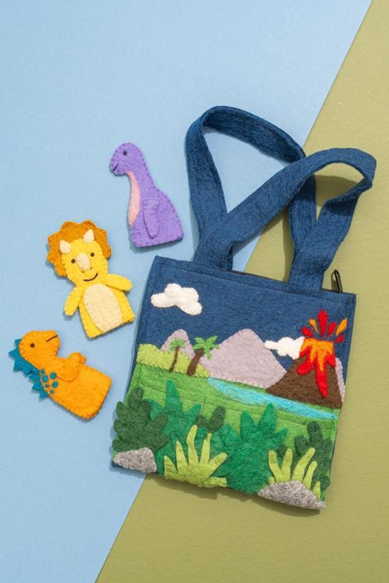 Finger Puppet Bag Dinosaur